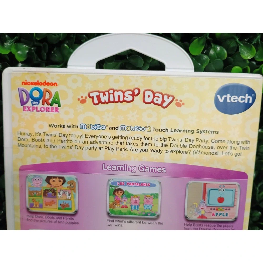 VTech‎ MobiGo Dora the Explorer Twins Day Learning Game Software VT3405 New